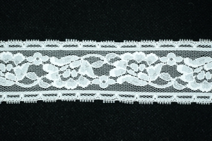 1.75 Inch Flat Lace, White (10 yards) MADE IN USA